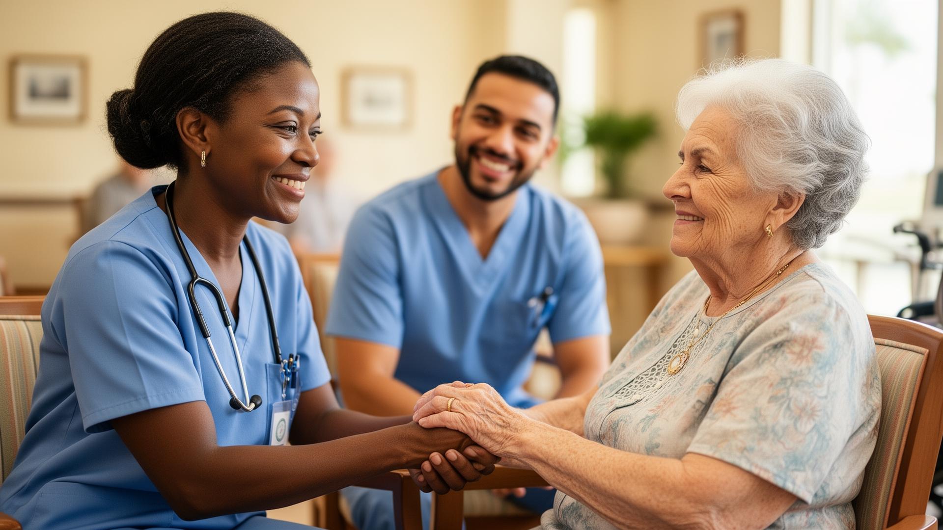 Caregivers and participants enjoying time together